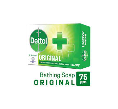 Dettol Soap Original 75gm Bathing Bar, Soap with protection from 100 illness-causing germs