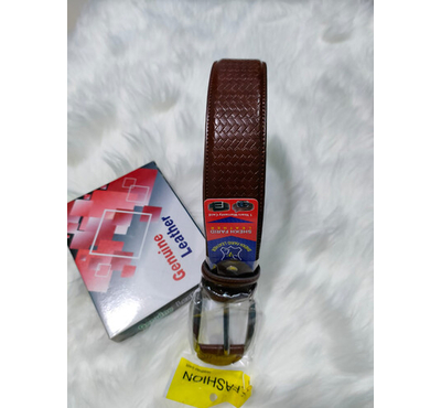 Formal Leather Belt for Mens (Chocolate)