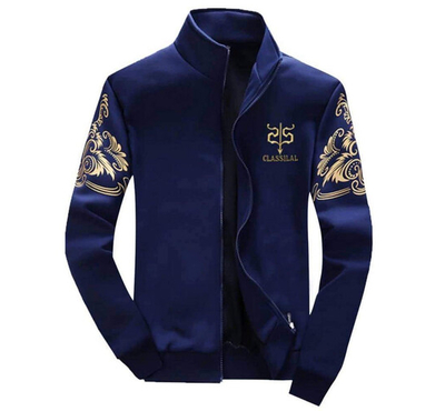 New Stylish Jacket for Men, Color: Navy Blue, Size: M