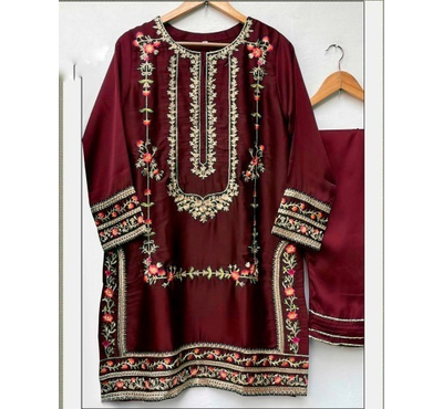 Redymade Samu Silk Emboidery Salwar Kamiz 2pic