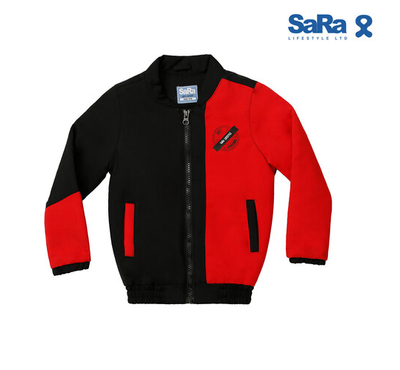 SaRa Boys Jacket (BJK182WEBK-Black), Baby Dress Size: 6-7 years