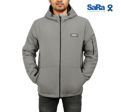 SaRa Mens Jacket (MJK22WJA-Grey), Size: M