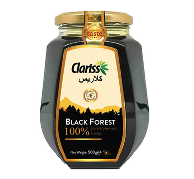 Clariss Black Forest Honey- 500gm Octagonal Glass Bottle