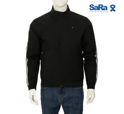 SaRa Mens Jacket (CPL1MJK12WDB-Black), Size: S