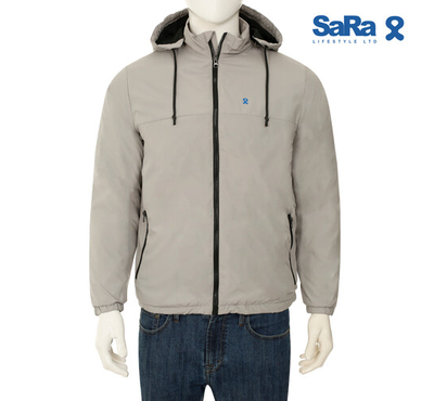 SaRa Mens Jacket (MHJK72WCC-Grey), Size: M