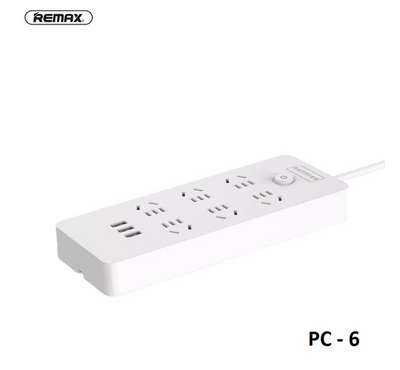 Remax PC-6 New Standard USB Power Strip Safety Protection Gurrented With Extension Cord 1.8M For PC Laptop Mobile