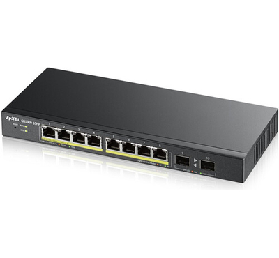 Zyxel GS1900-10HP 8-port GbE Smart Managed PoE Switch with GbE Uplink