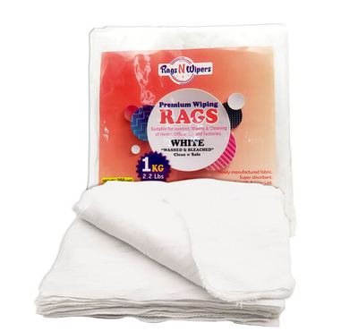 Premium Wiping Rags -White-1kg