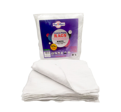 Premium Wiping Rags -White-1/2 Kg
