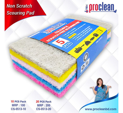 Colorful Scratch Free  Scouring Pad 5pcs
