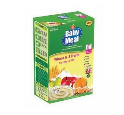 Baby Meal Infant Milk Wheat & 3 Fruits Cereal BIB (From 6 Months To 24 Month) 350gm