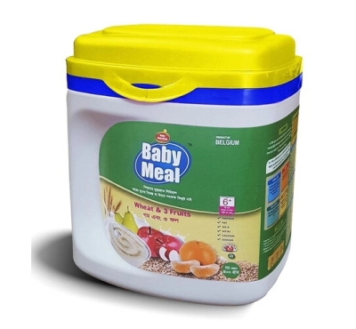 Baby Meal Infant Milk Wheat & 3 Fruits Cereal Jar (From 6 Months To 24 Month) 400gm