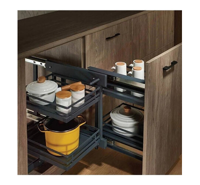 WELLMAX Kitchen Storage System Magic Corner Basket