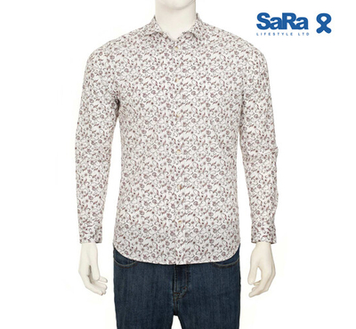 SaRa Mens Casual Shirt (MCS253FC-Printed), Size: S