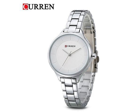 CURREN 9015 Women's Watch Luxury Stainless Steel Ladies Watch - White