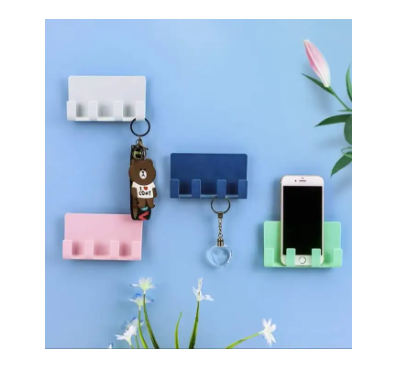 Mobile Phone Holders Phone Charger Wall Mounted 4 Hooks