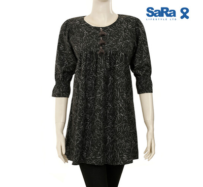 SaRa Ladies Fashion Tops (WFT1743FIB-Printed), Size: S