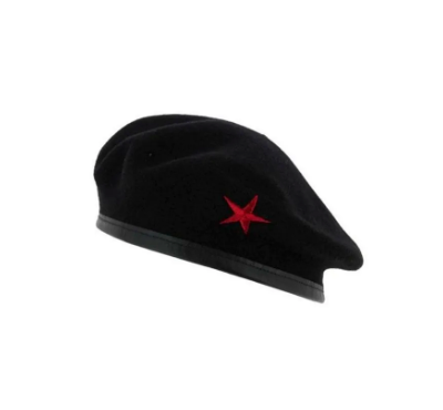Black Cotton Che Guevara Hat For Men