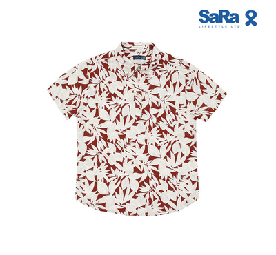 SaRa Boys Casual Shirt (BCS523AEB-Maroon), Baby Dress Size: 8-9 years