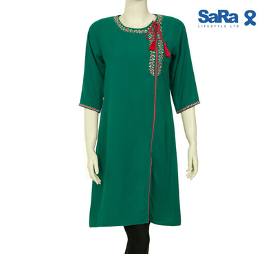 SaRa Ladies Ethnic (WKU62AH-Green), Size: S