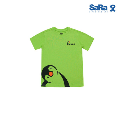 SaRa Boys T-shirt (BTS152FKB-PARROT GREEN), Baby Dress Size: 7-8 years