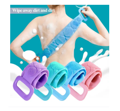 Silica gel Bath Towel Back Strip Belt Bathroom Tools