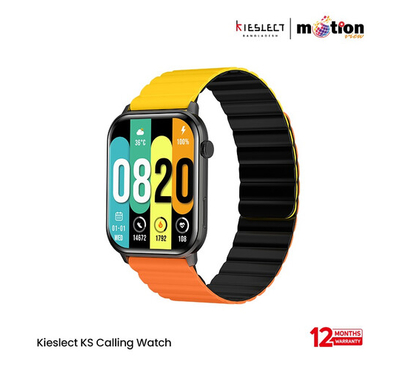 Kieslect KS Calling AMOLED Smart Watch ( Free Strap + Protector) - Black