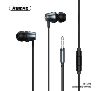 Remax RM-202 Semi In-Ear Earphone HD Quality Audio With Built-In Microphone