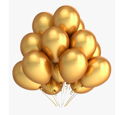 20 Pcs Glossy Monty Balloon - Golden Color