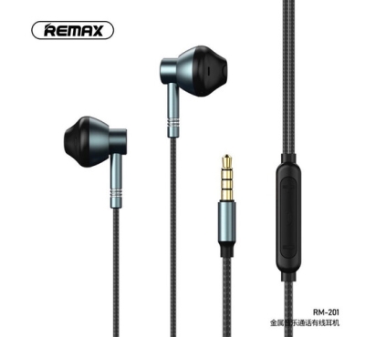 Remax RM-201 High quality Stereo Wired Earphone With Built-In Microphone