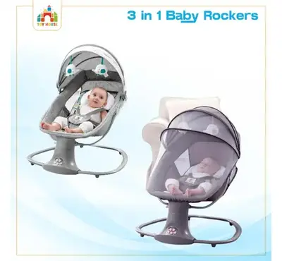 Deluxe Multi-Functional Remote Control Bassinet New born to Toddlers Bouncer with Vibration Rattles - 18 kg