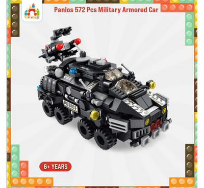 Panlos 572 Pcs Military Armored Car Lego 12 in 1 City Building Block for Kids 25 Play Style