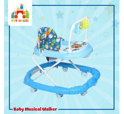 Baby Musical Walker with Merry Go Round BLB Brand- Blue