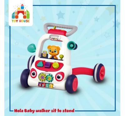 Hola Baby walker sit to stand with adjustable speed mechanism light and music