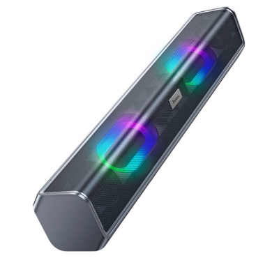 Hoco Dazzling Sound Series BS49 Wireless Bluetooth Mini Soundbar  Speaker Portable Loudspeaker With RGB LED Lighting