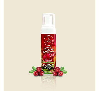 Girlco Cranberry Organic Intimate Whitening Wash 180ml
