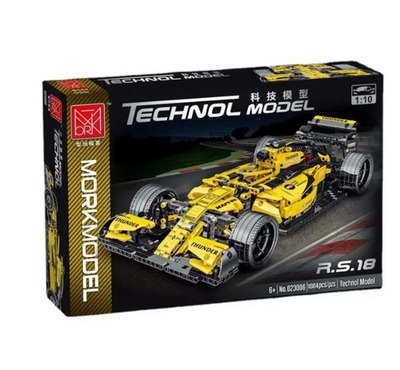 Yellow racing car blocks 1084pcs Technic Formula 1 Exclusive Car Building Blocks Set