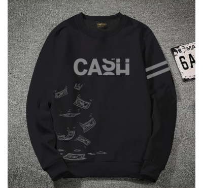 Premium Quality Cash Black Color Cotton High Neck Full Sleeve Sweater for Men