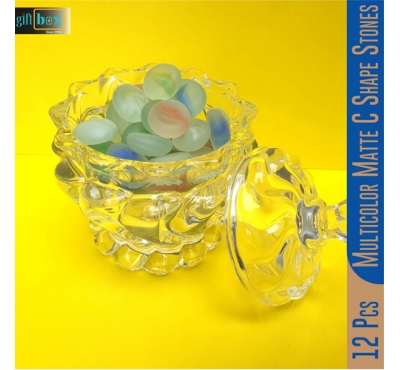 12 Pcs Multicolor Matte Shape Stones For Aquarium Flower Pot Garden Room Interior Home Decorative Stones