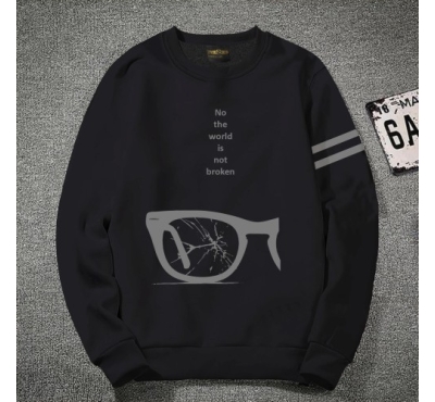 Premium Quality Sunglass Black Color Cotton High Neck Full Sleeve Sweater for Men