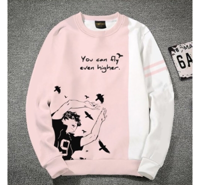 Premium Quality Fly White & pink Color Cotton High Neck Full Sleeve Sweater for Men