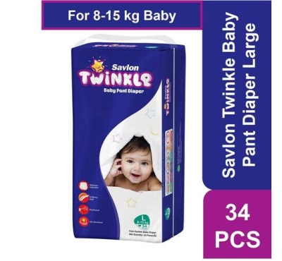 Savlon Twinkle Baby Pant Diaper Large 34 pcs