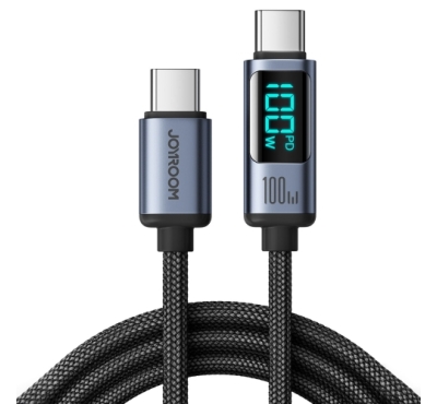 Joyroom S-CC100A16 100W Type-C to Type-C PD QC3.0 Fast Charging Cable With Digital Display