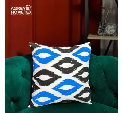 Exclusive Cushion Cover, Blue & Black