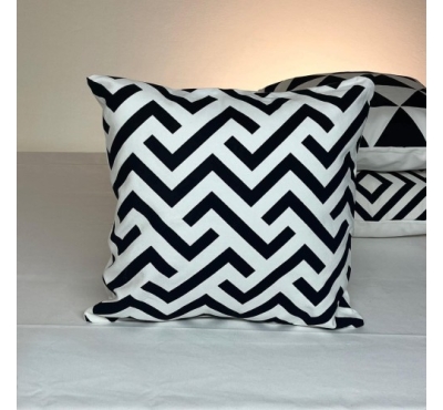 Decorative Cushion Cover with pillow, White & Black(16x16), (18x18)