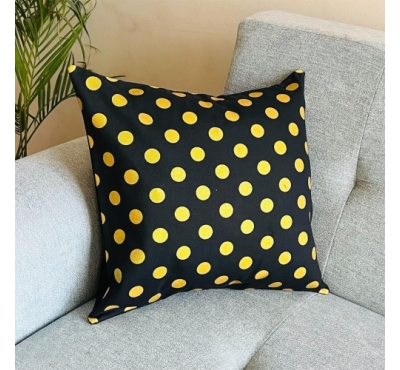 Decorative Cushion Cover with pillow, Black & Yellow (16x16), (18x18)