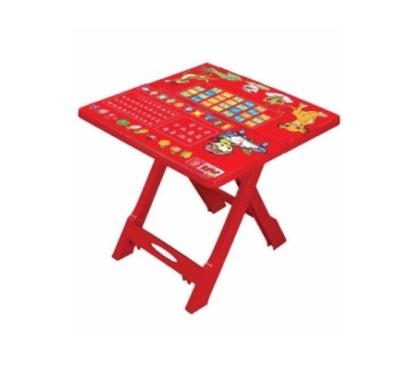 Baby Folding Table Printed ABC Red