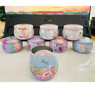 Tea Pot Tin Box Jewelry Box DIY Candle Making Tin Can Holder Storage Case