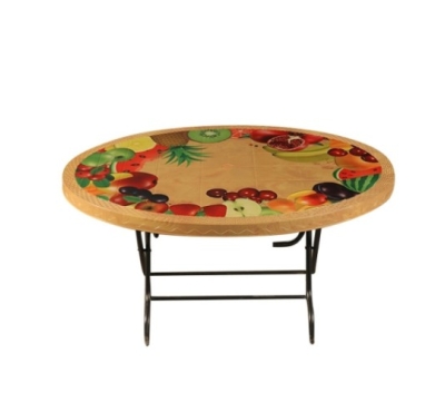 6 Seated Deluxe Table-Print Sandal Wood S/L