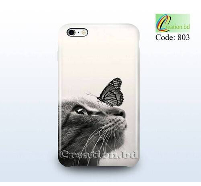 CAT & Butterfly Customized Mobile Back Cover